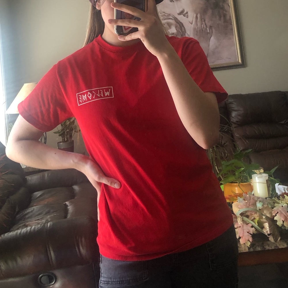 Red T-Shirt with Symbols